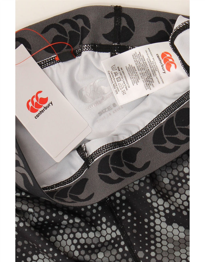 Canterbury Leggings Graphiques Femme UK 8 Petit Polyester Géométrique Noir