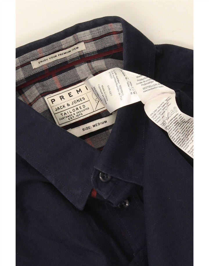 Jack & Jones Chemise ajustée en coton bleu marine moyen
