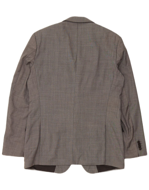 HUGO BOSS Veste Blazer 2 Boutons Homme EU 50 Grande Laine Vierge Grise