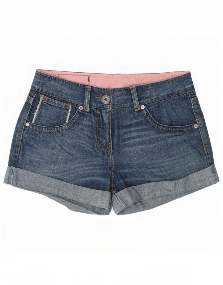 Benetton Short En Jean Femme IT 42 Medium W30 Bleu Coton