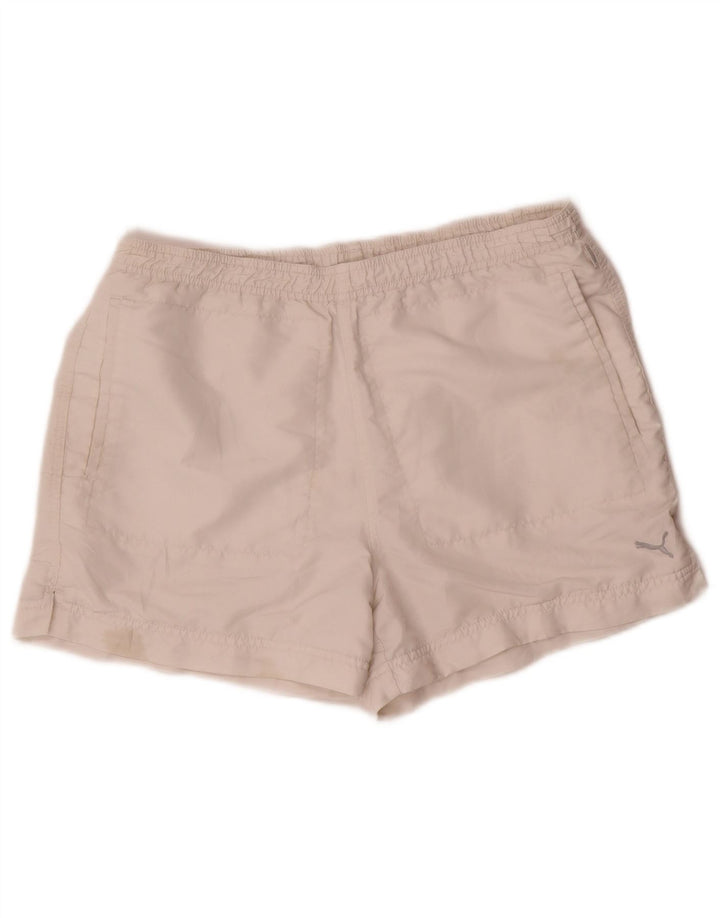 Puma Short de sport pour femme UK 12 Medium Blanc Polyester