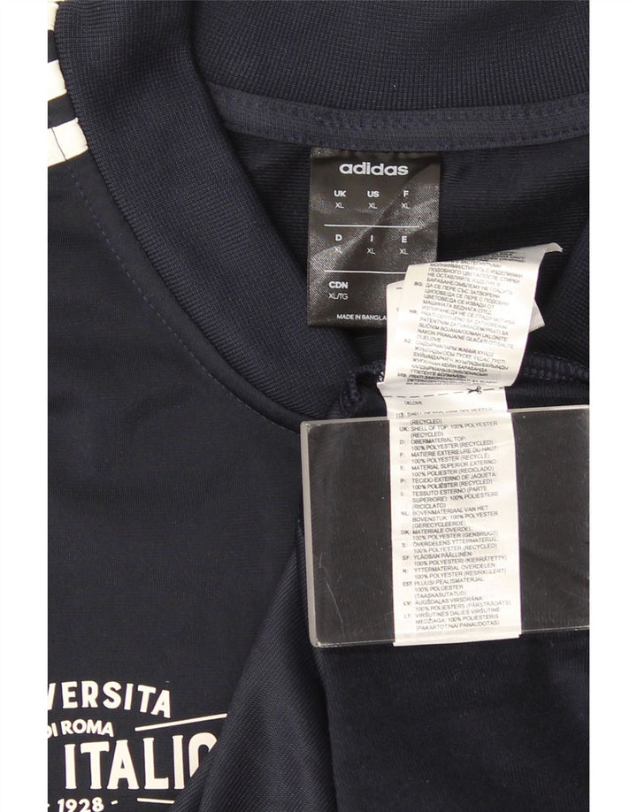 Adidas Veste de survêtement graphique pour homme XL Bleu marine Polyester