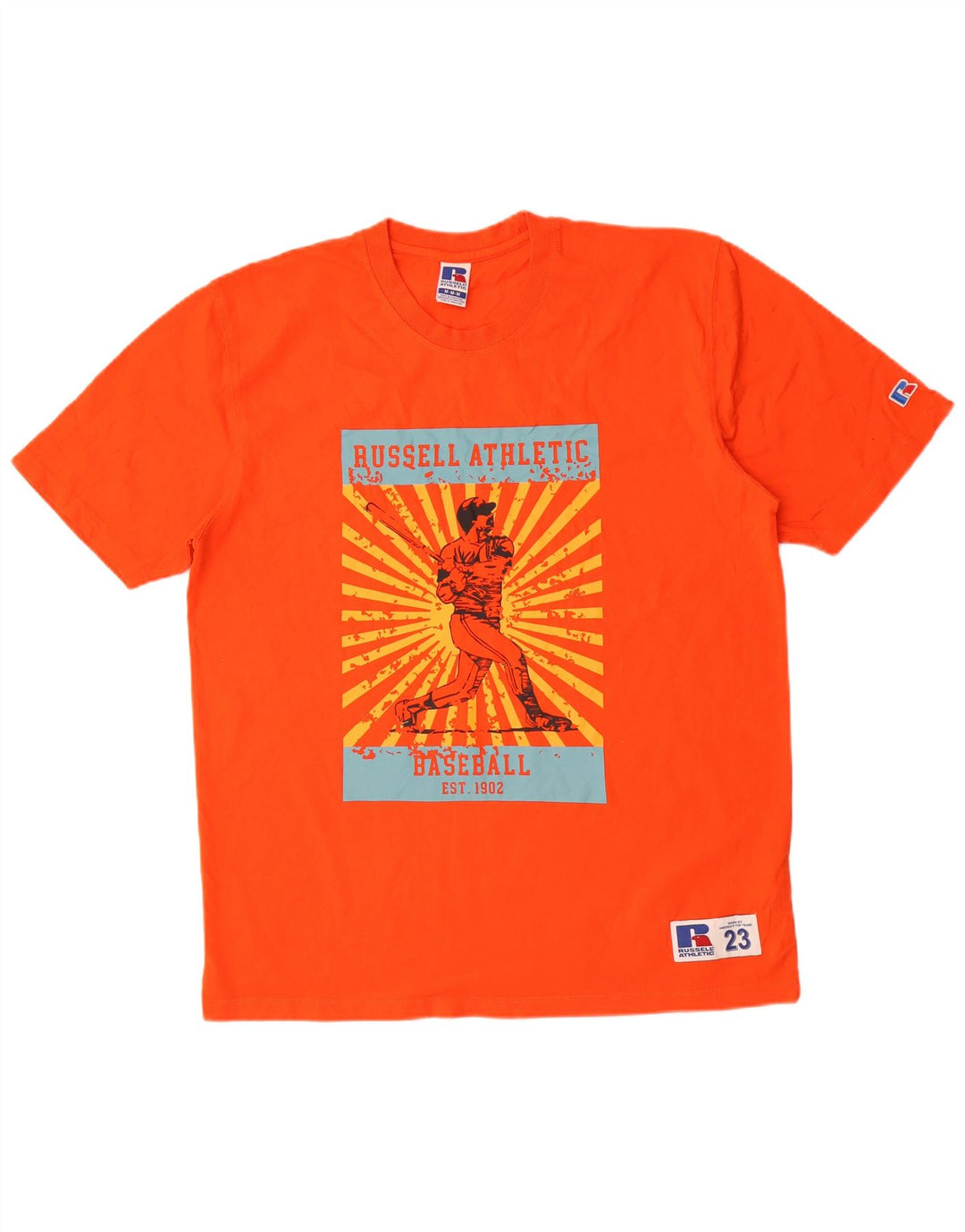 Russell Athletic T-shirt graphique pour homme en coton orange moyen