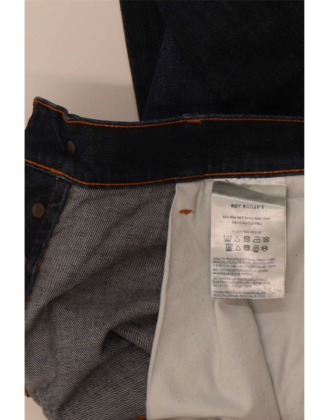 Roy Rogers Jean Slim Homme W36 L32 Bleu Marine Coton