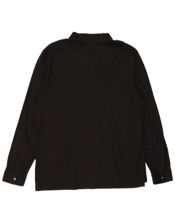 HUGO BOSS Polo Slim Fit à manches longues pour homme 2XL Noir Coton