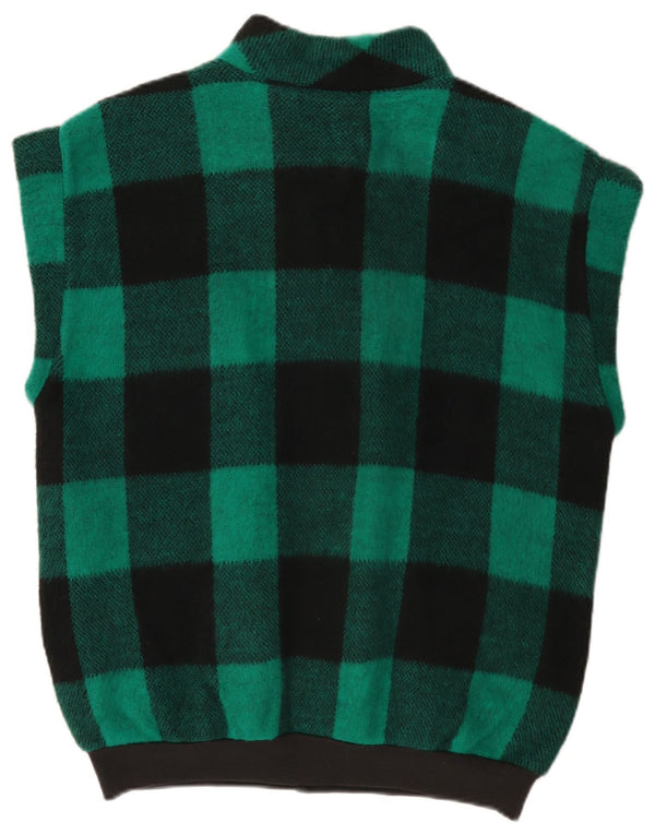 vintage Mens Gilet UK 40 Grand Vichy Vert