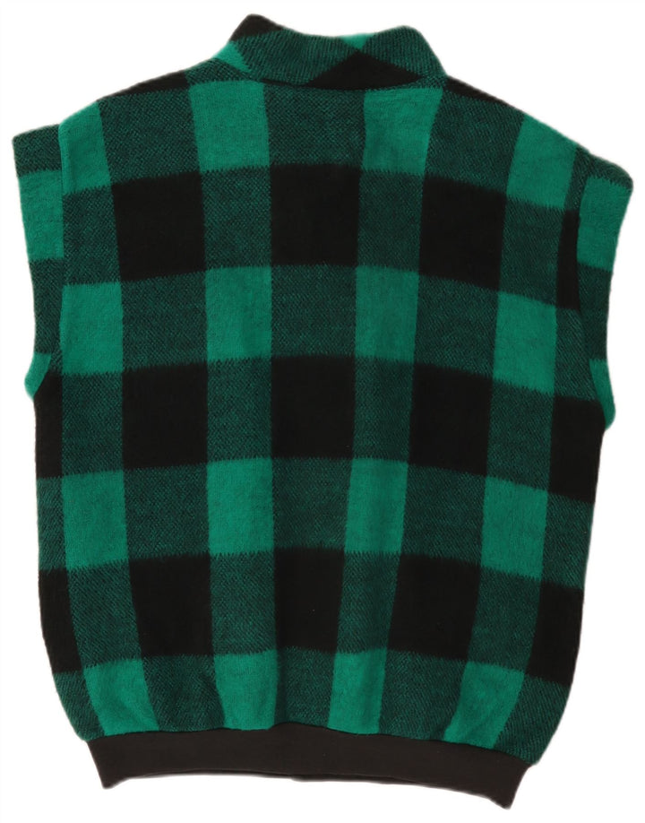 vintage Mens Gilet UK 40 Grand Vichy Vert