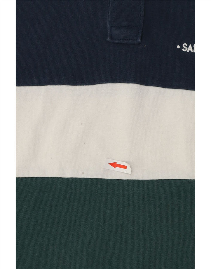 Crew Clothing Polo Homme Bleu Moyen Colourblock Coton