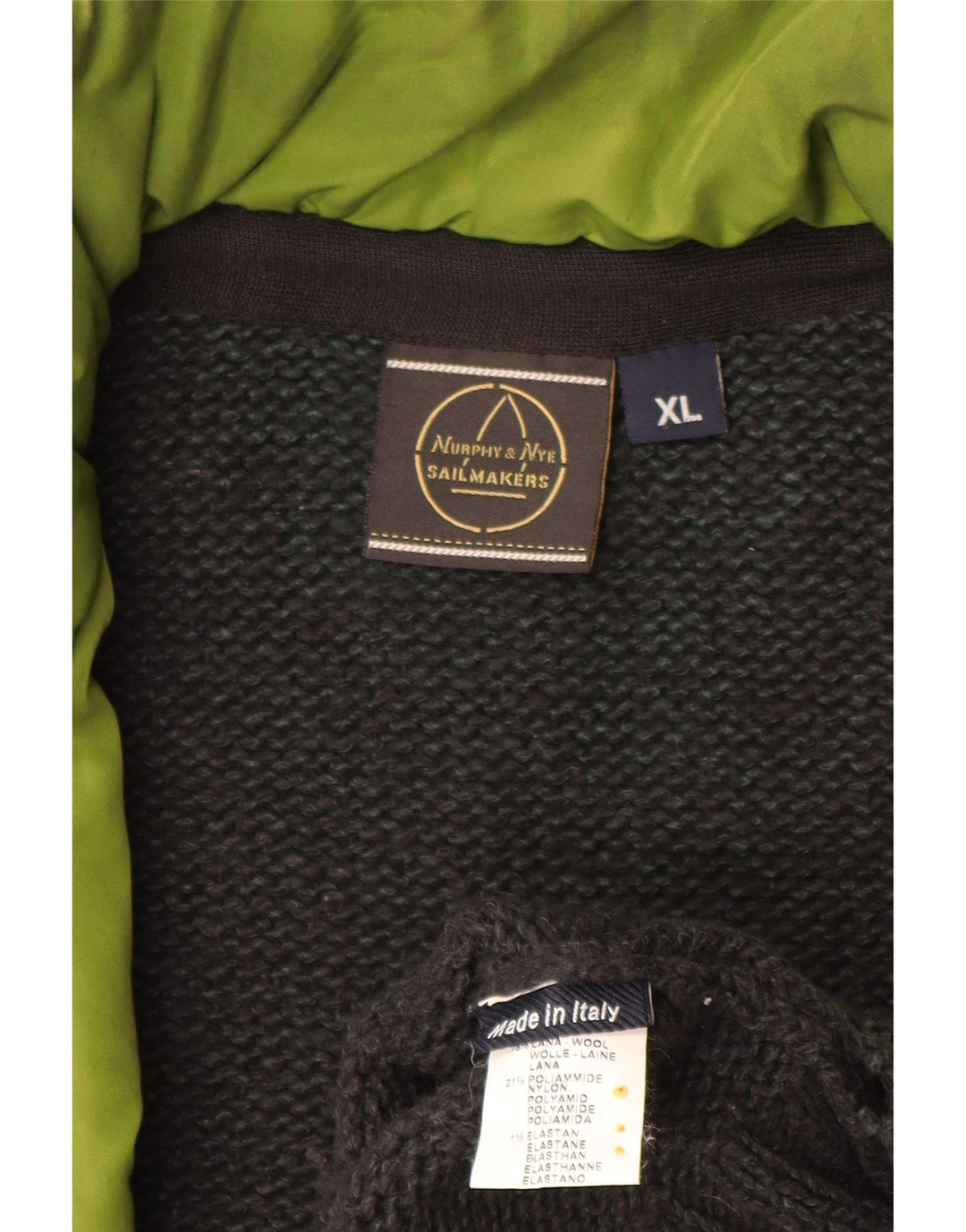 MURPHY & NYE Cardigan Sailmakers Homme XL Gris Laine