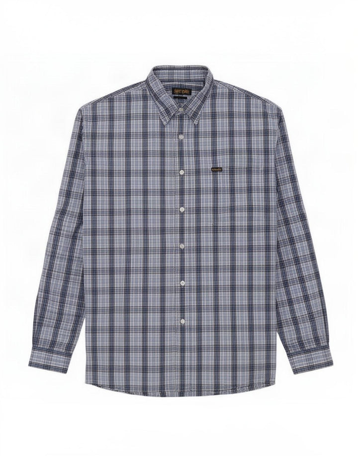 Wrangler Chemise Homme XL Bleu Carreaux Coton