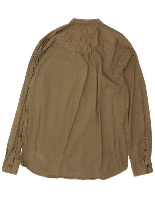 Pierre Cardin Chemise pull coupe régulière pour homme, grand coton kaki