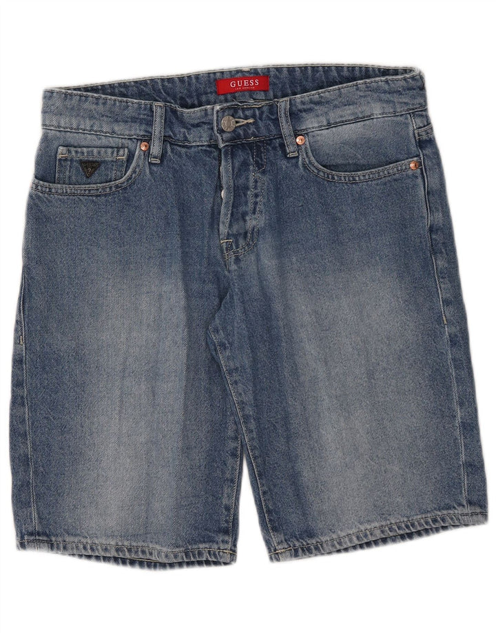 Guess Short En Jean W30 Femme Bleu Moyen Coton