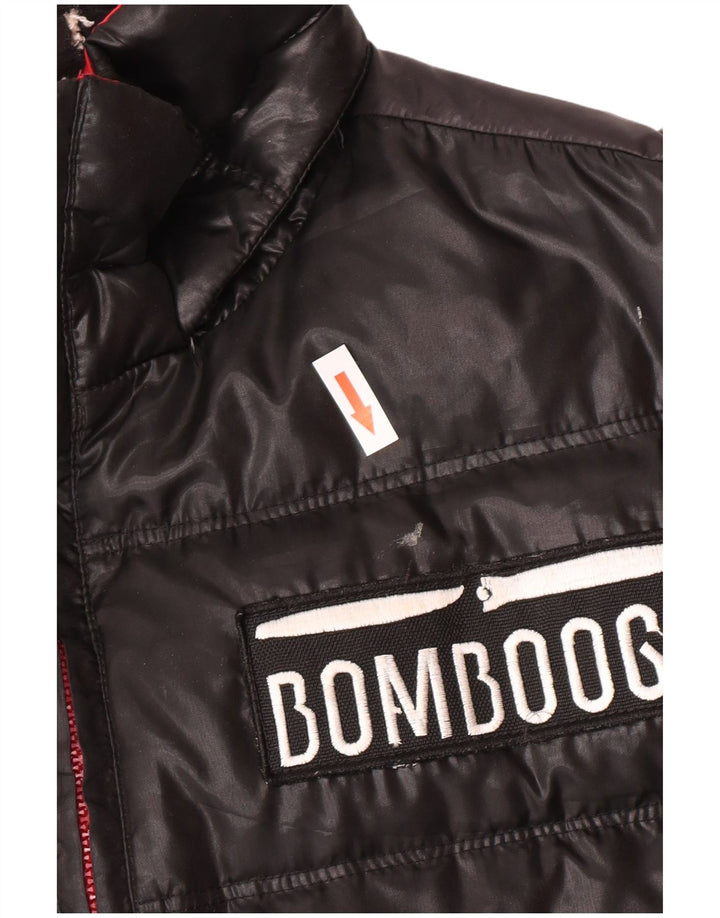 Bomboogie Veste matelassée graphique pour homme UK 42 XL Noir Polyester