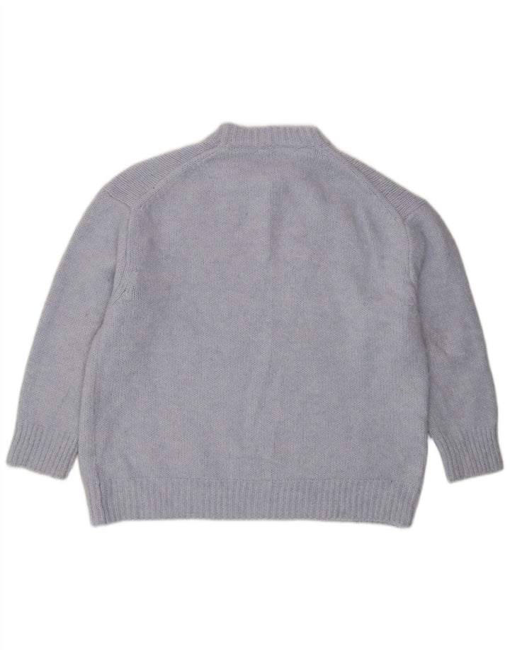 Zara Pull surdimensionné à col rond pour femme UK 16 Large Bleu
