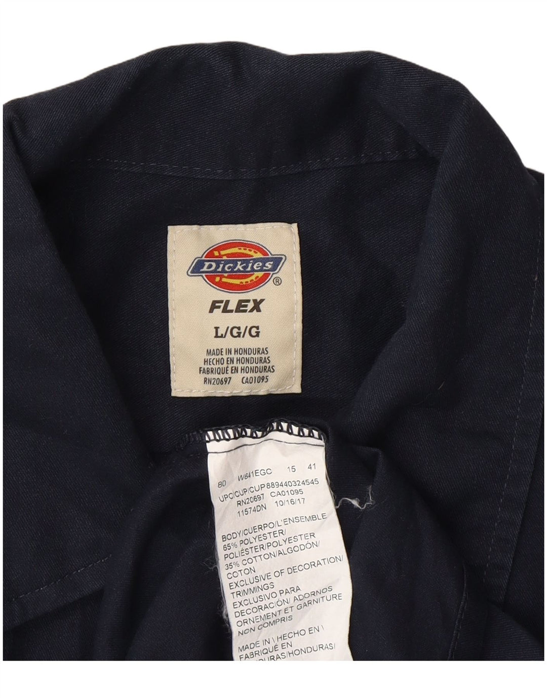 Dickies Chemise Homme Large Bleu Marine Polyester