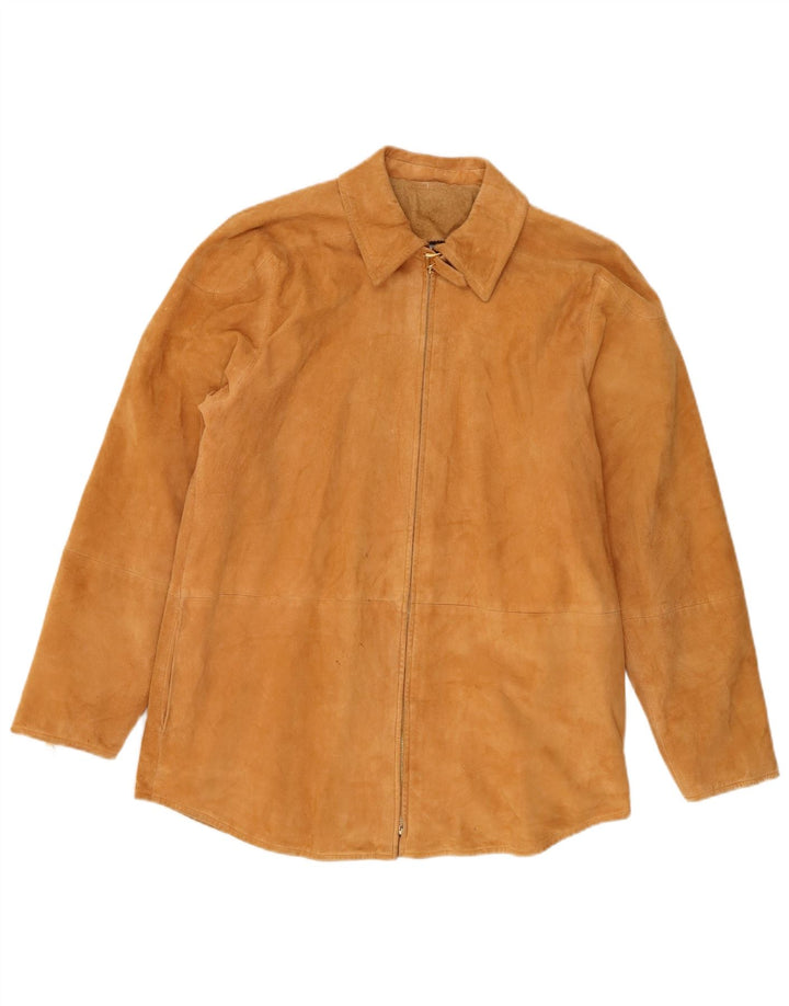 Escada Veste en daim pour femme UK 14 Cuir marron moyen