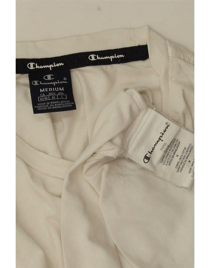 Champion T-Shirt Homme Blanc Moyen Coton