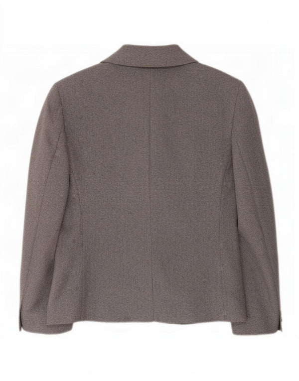 St Michael Veste Blazer 1 Bouton Femme UK 14 Grande Laine Grise