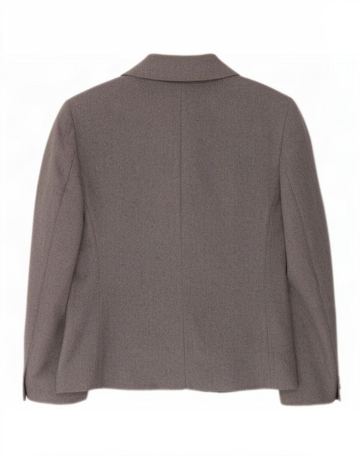St Michael Veste Blazer 1 Bouton Femme UK 14 Grande Laine Grise