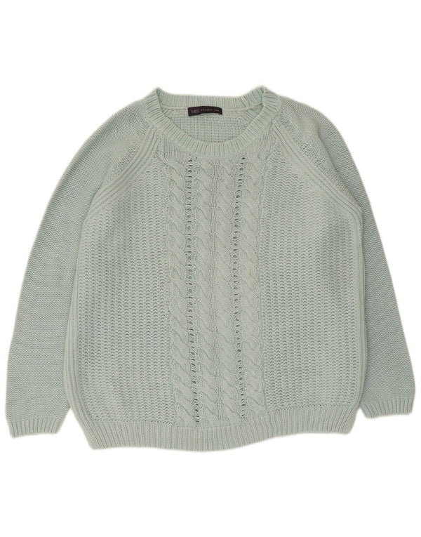 Marks & Spencer Pull col bateau pour femme UK 14 Grand coton vert