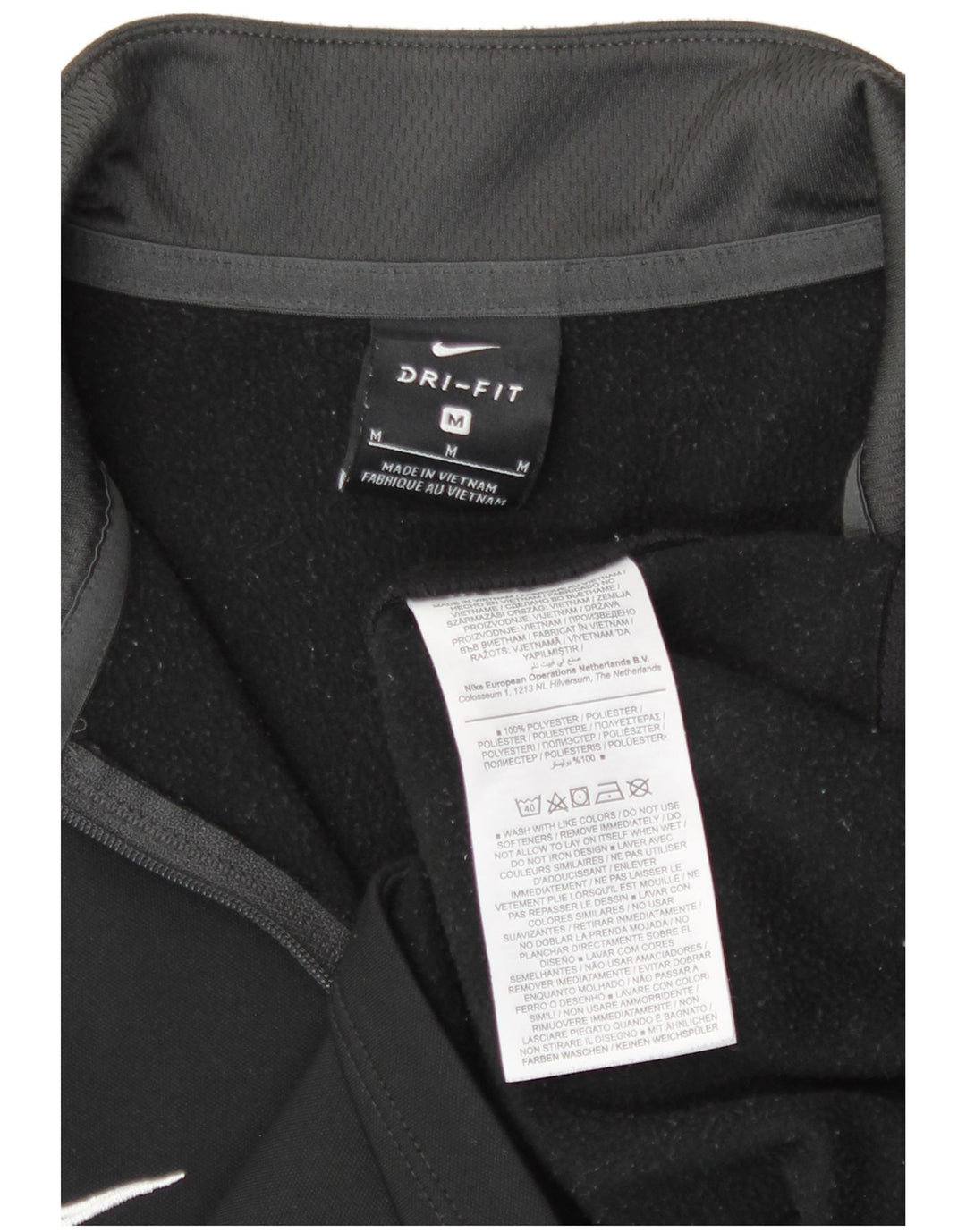 Haut de survêtement Nike pour homme en polyester color block noir moyen