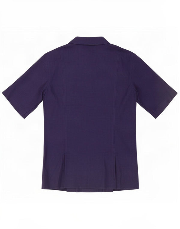 Max Mara Chemise à manches courtes Weekend pour femme UK 10 Small Bleu marine
