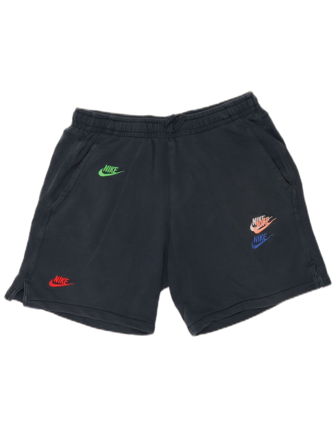 Nike Short de sport graphique en coton bleu marine moyen pour homme