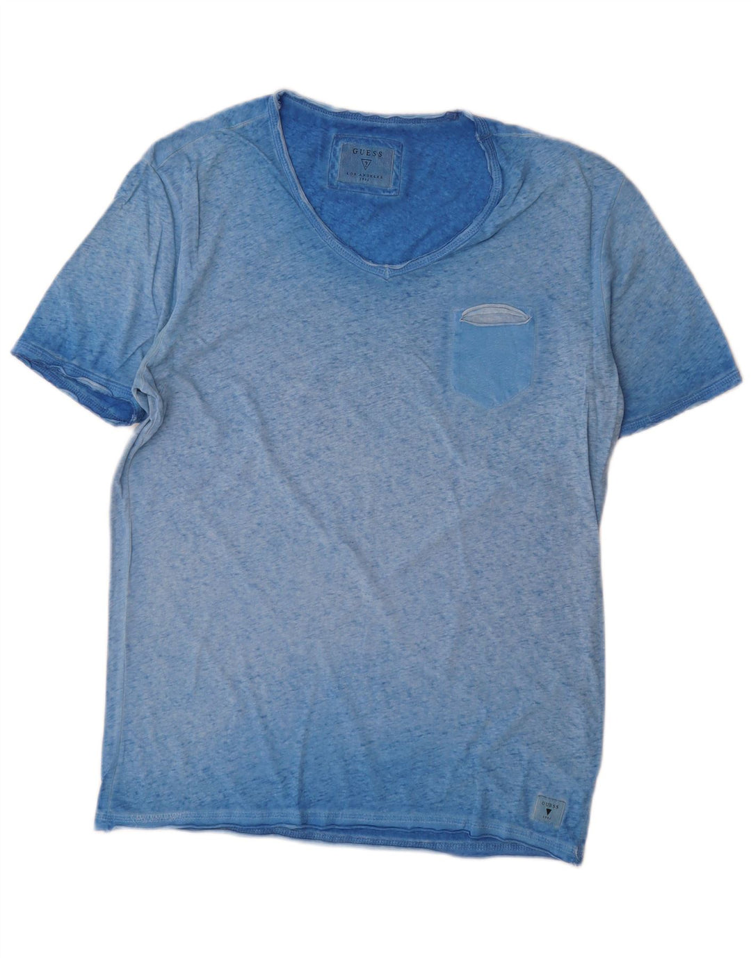 Guess T-Shirt Homme Haut Large Bleu Moucheté