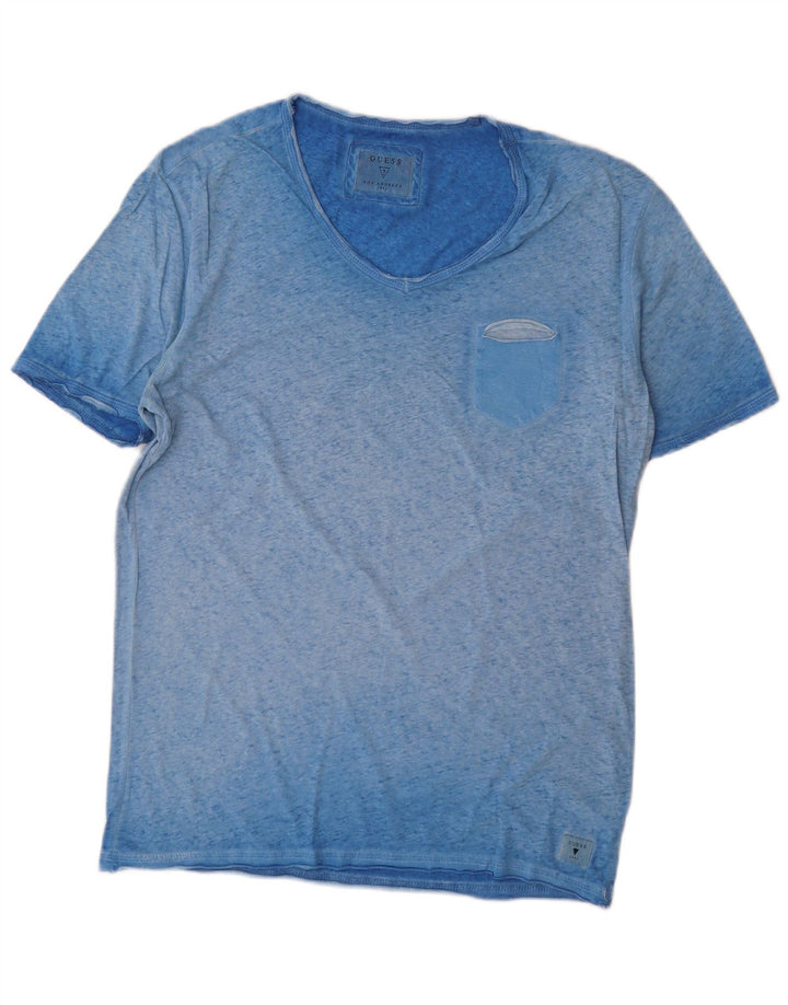 Guess T-Shirt Homme Haut Large Bleu Moucheté