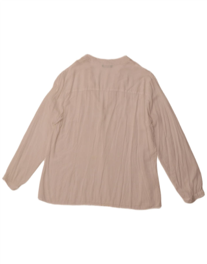 BENETTON Chemisier à manches longues pour femme UK 18 XL Blanc