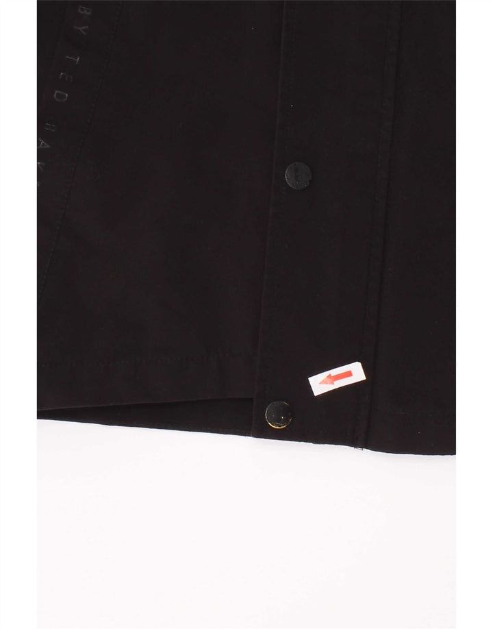 Ted Baker Veste de pluie à capuche graphique pour garçon 4-5 ans Noir Polyester