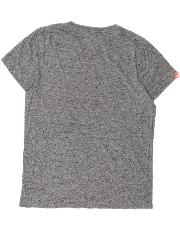 SUPERDRY T-Shirt Homme Top 2XL Gris Moucheté Coton