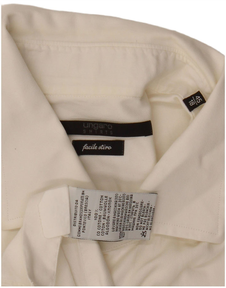 Ungaro Chemise Homme Taille 45 18 2XL Coton Blanc