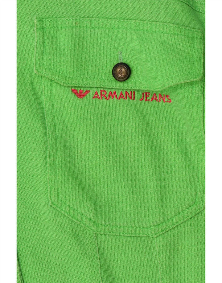 Armani Jeans Veste Bomber Courte Femme IT 44 Coton Vert Moyen
