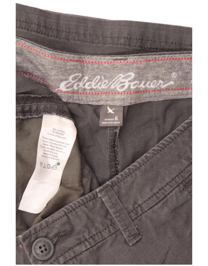 Eddie Bauer Short cargo légèrement courbé pour femme US 6 Medium W30 Gris Coton