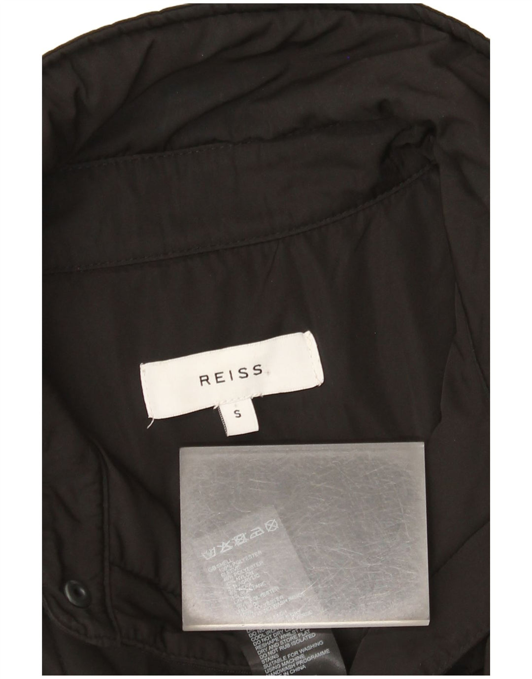 Reiss Veste matelassée pour homme UK 36 Small Noir Polyester