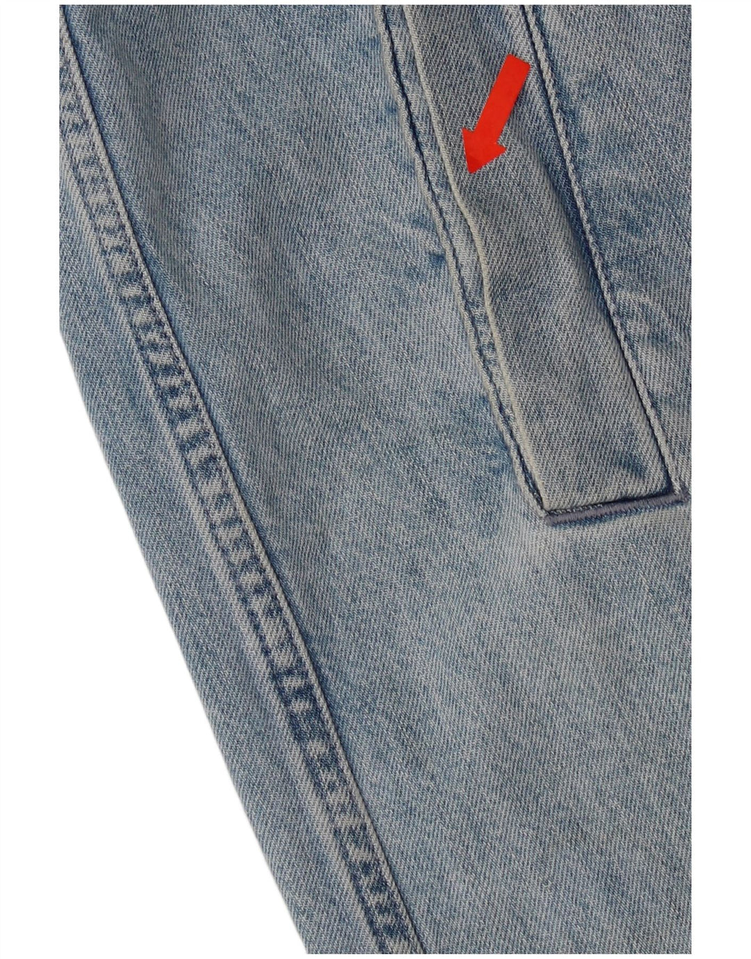 Levi's Manteau en denim surdimensionné vieilli pour femme UK 10 Petit coton bleu