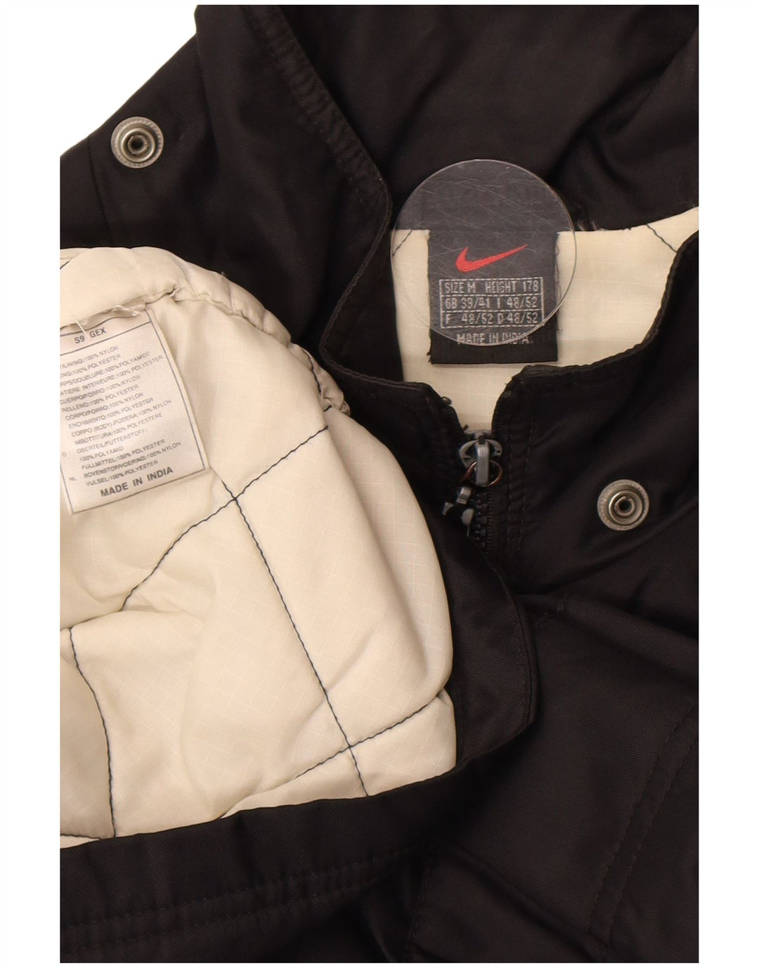 Nike Manteau coupe-vent graphique pour homme UK 39/41 Noir moyen