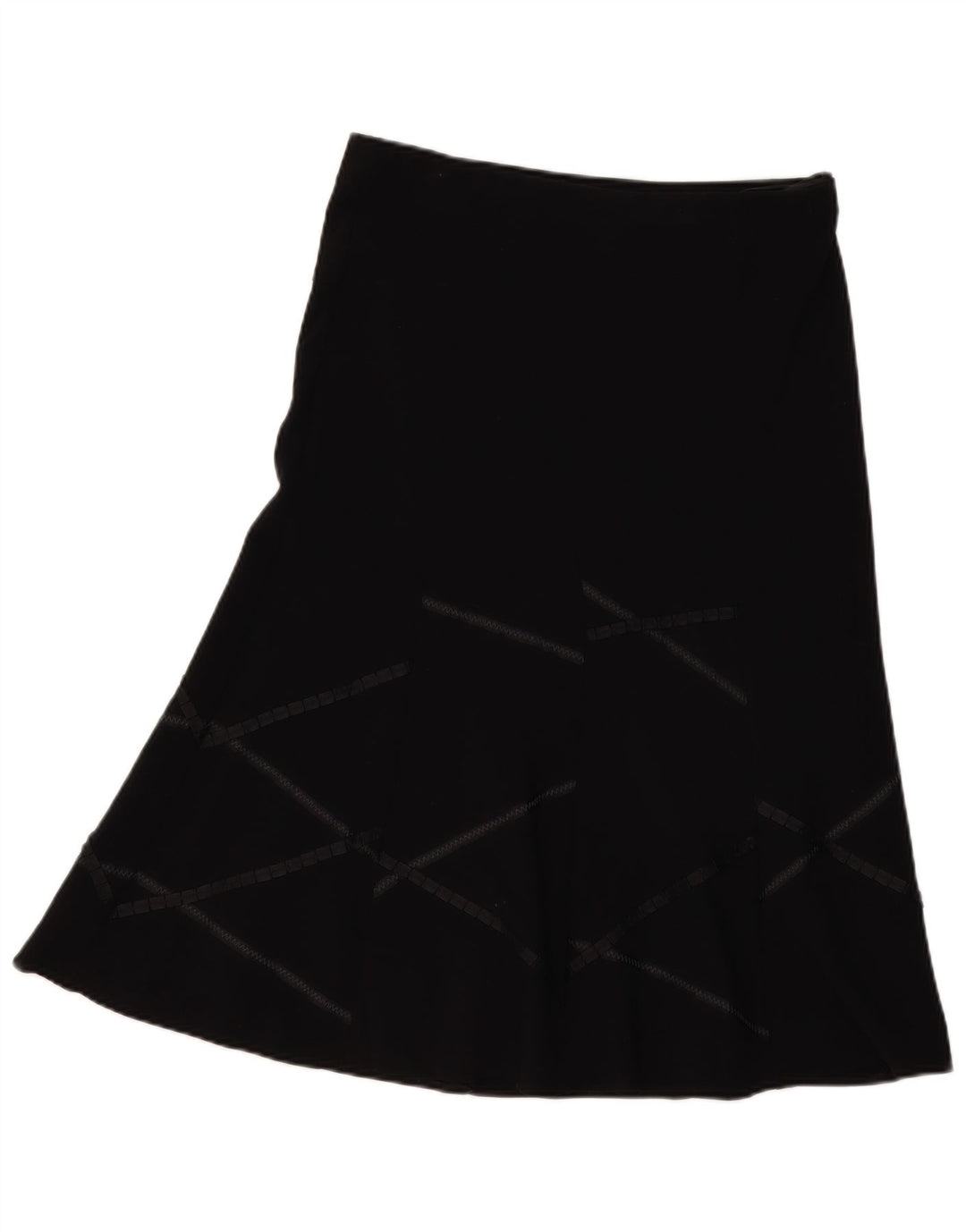 Marks & Spencer Jupe trapèze pour femme UK 12 Medium W34 Noir Géométrique