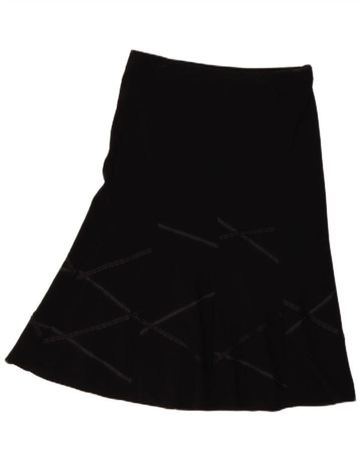 Marks & Spencer Jupe trapèze pour femme UK 12 Medium W34 Noir Géométrique