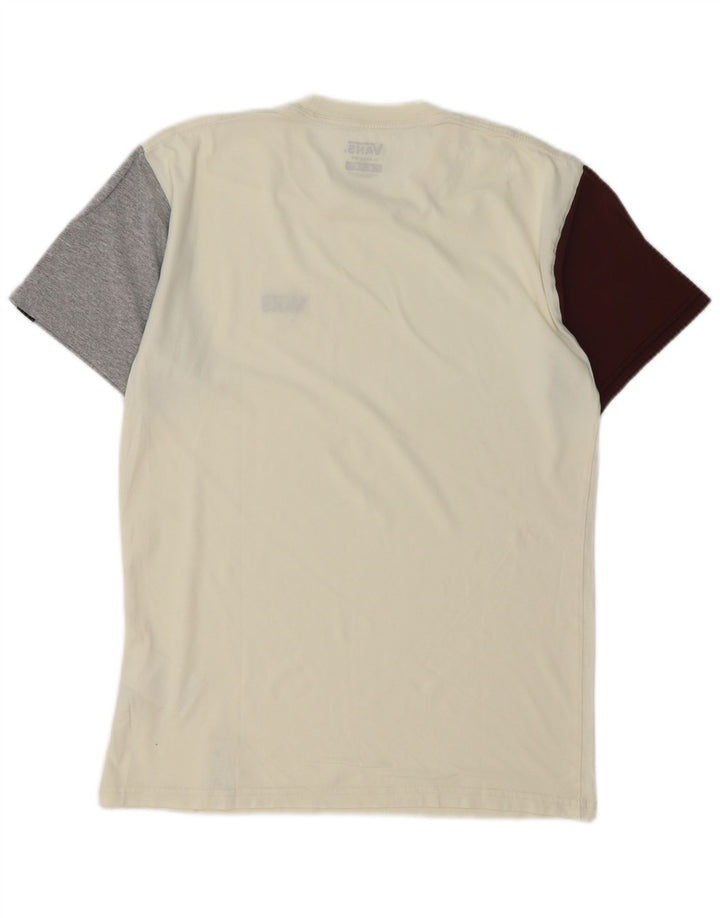 VANS T-shirt coupe classique pour homme en coton color block blanc cassé moyen