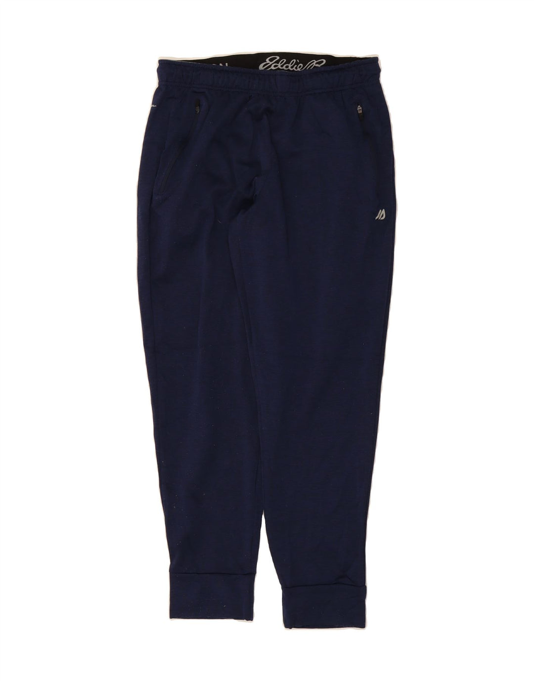 EDDIE BAUER Mens Tracksuit Trousers Joggers Medium  Navy Blue Polyester Vintage Eddie Bauer and Second-Hand Eddie Bauer from Messina Hembry 