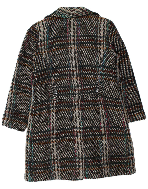 vintage Womens Overcoat UK 38 Moyen Multicolore Check