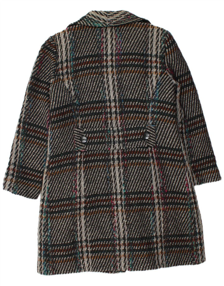 vintage Womens Overcoat UK 38 Moyen Multicolore Check