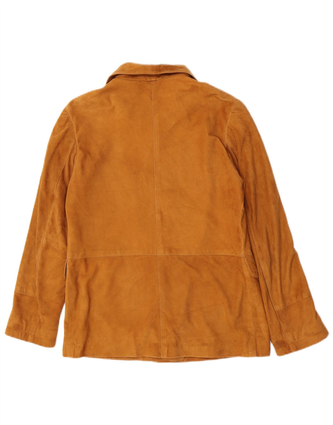 veste en daim femme vintage UK 10 Petit Brun