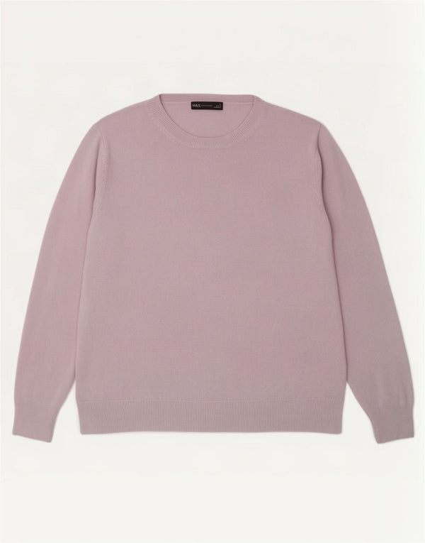 Marks & Spencer Pull col bateau pour femme UK 18 XL Acrylique violet