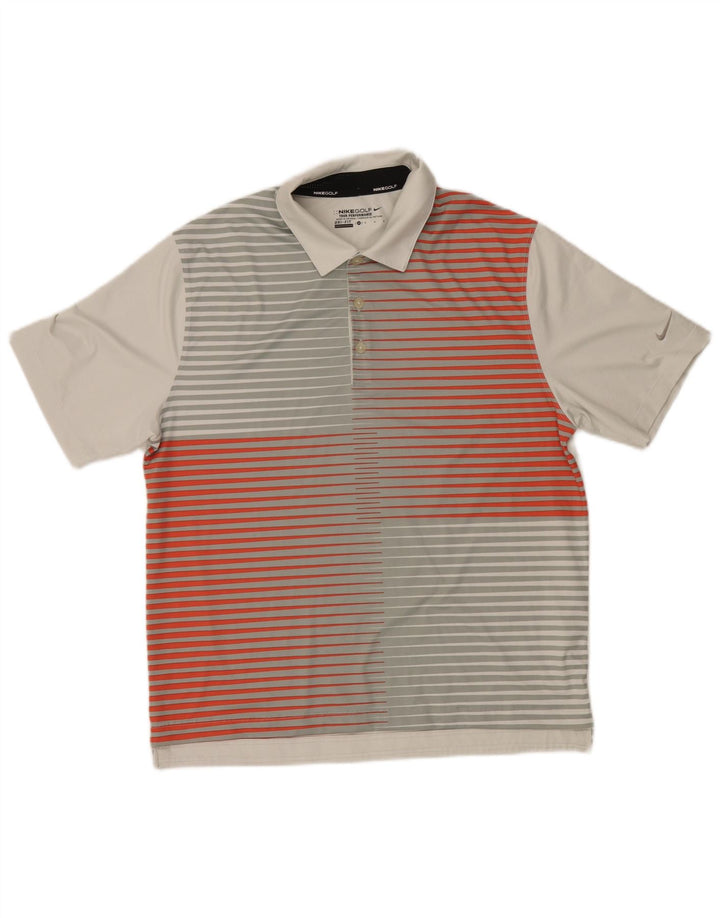 Polo Dri Fit Nike Homme Gris Moyen Rayé