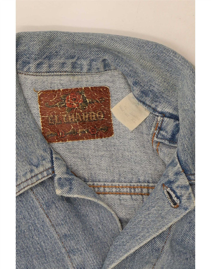 El Charro Veste en jean surdimensionnée pour femme UK 18 XL Bleu Coton