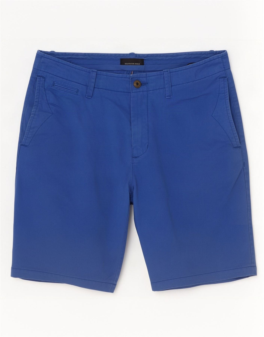 Scotch & Soda Short Chino Homme W30 Bleu Moyen Coton