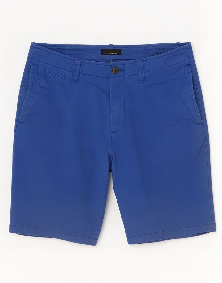 Scotch & Soda Short Chino Homme W30 Bleu Moyen Coton